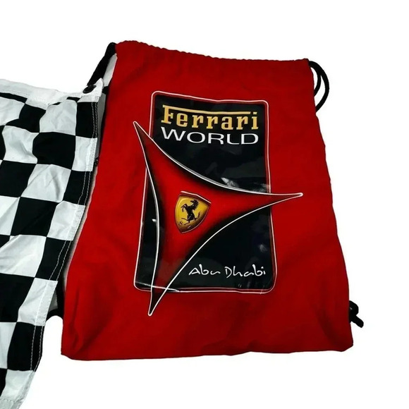 Ferrari World Abu Dhabi backpack cinch sac bag red - Picture 3 of 11